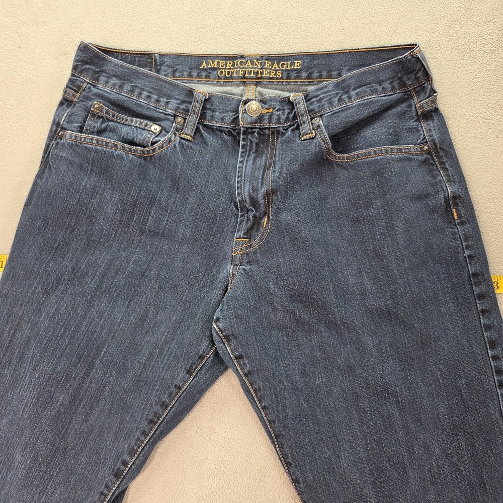 American Eagle Outfitters Bootcut Jeans Mens 34x32 Blue Med Wash Denim - Picture 11 of 16